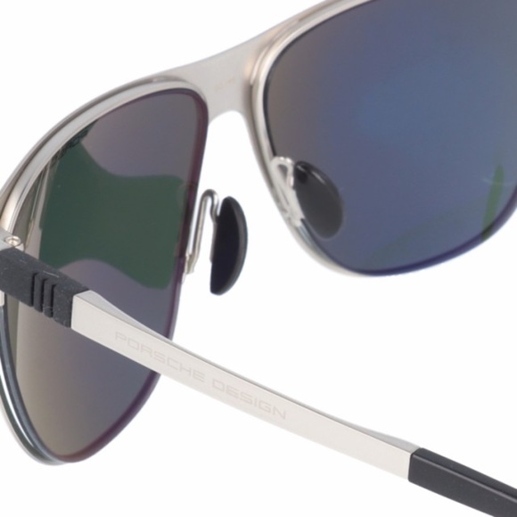 Porsche Design Sunglasses - P'8609-C Silver/Green 58-14-140 - Picture 5 of 13